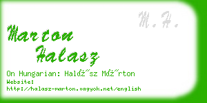 marton halasz business card